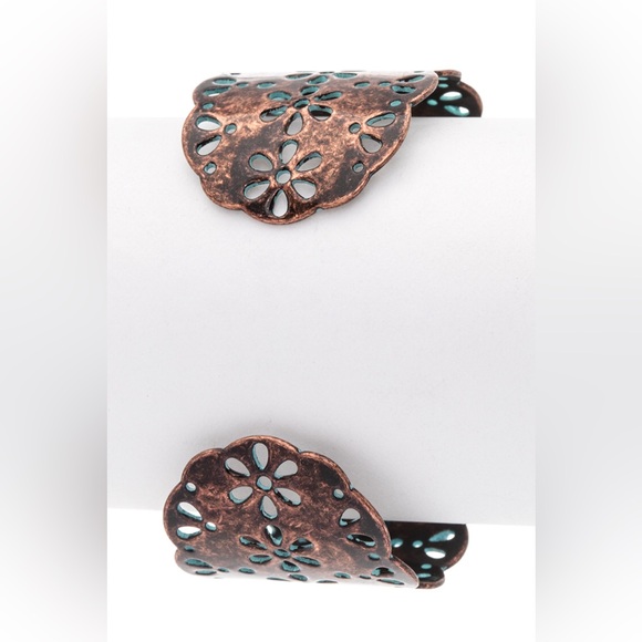 Western Tribal Aztec Cuff Bangle Bracelet - Picture 2 of 2